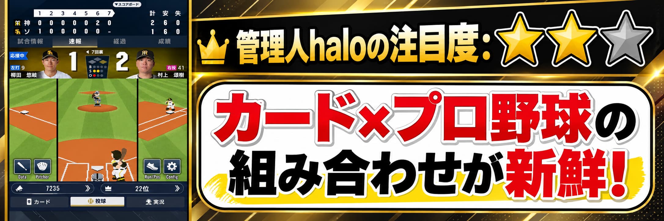 管理人haloの注目度：★★☆ カード×プロ野球の組み合わせが新鮮！